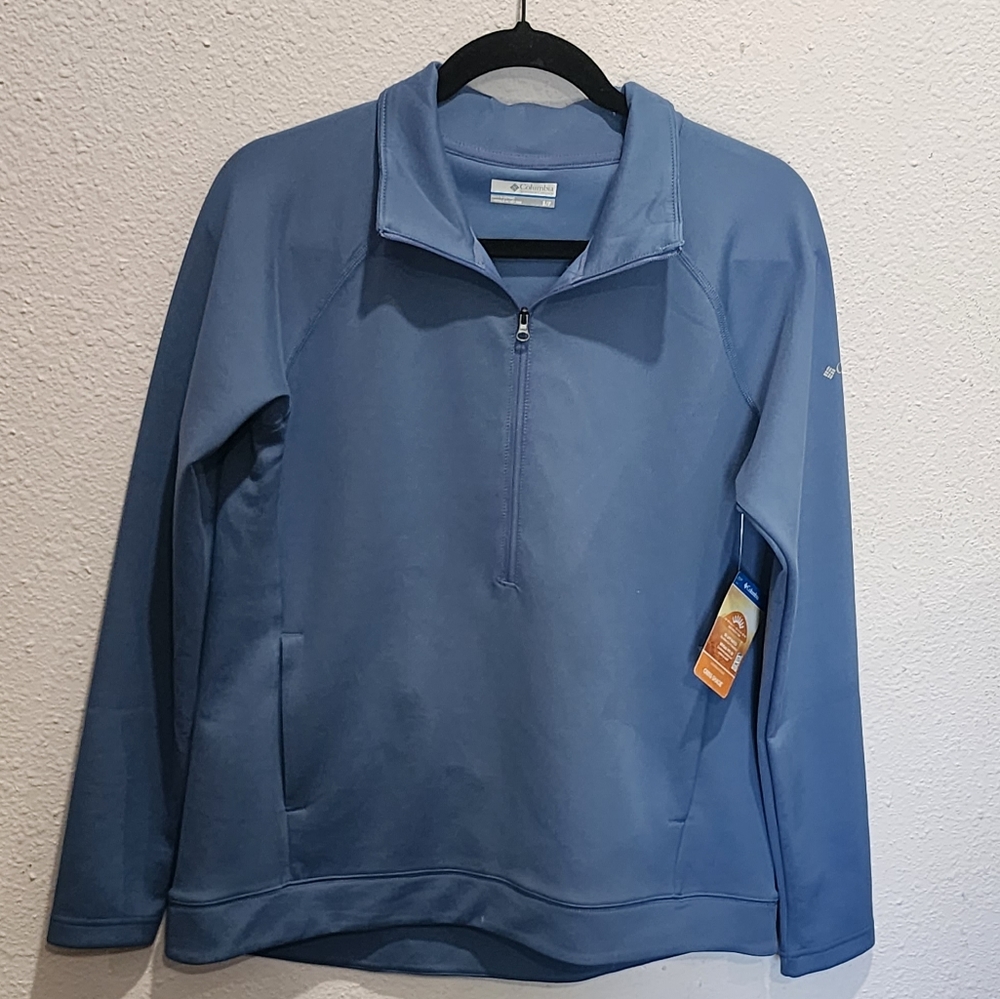 Columbia Womens Pullover Blue Long Sleeve 1/4 Zip size small